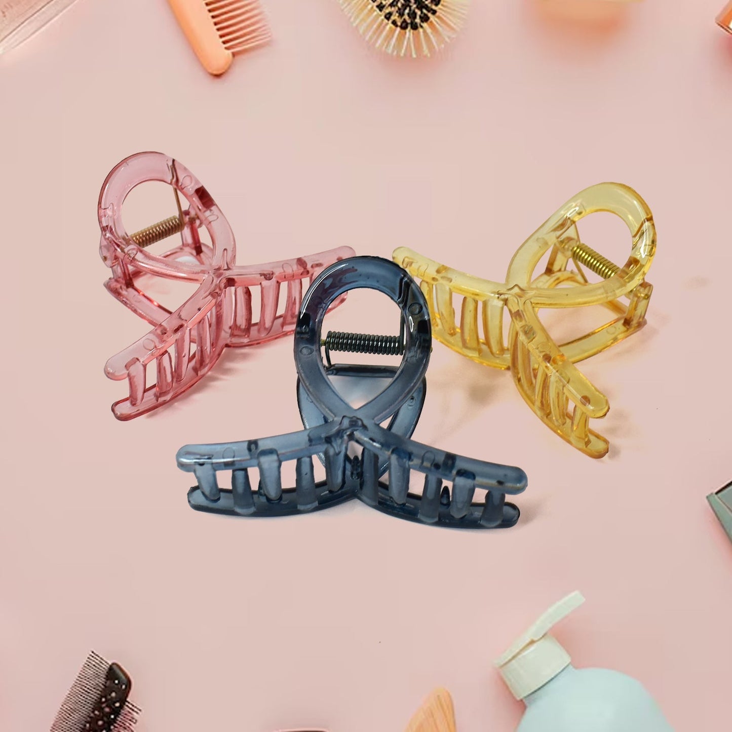 Plastic Hair Clamp Grip, Simple Matte Hair Barrette Clamp (1 Pc)