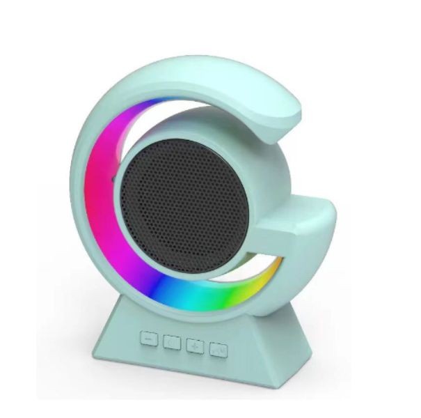 BX 39 Wireless Hidden Mini G Speaker: Multifunctional Desktop Sound System with Colorful Atmosphere Lamp & Nightstand/USB Chargeable