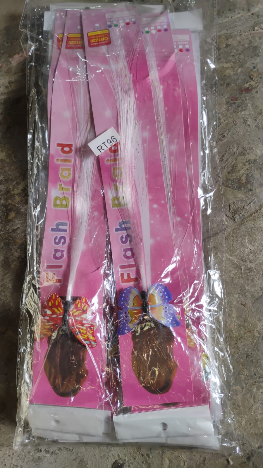 LED Butterfly Hair Braid Clip (Mix Color, 1 Pc)