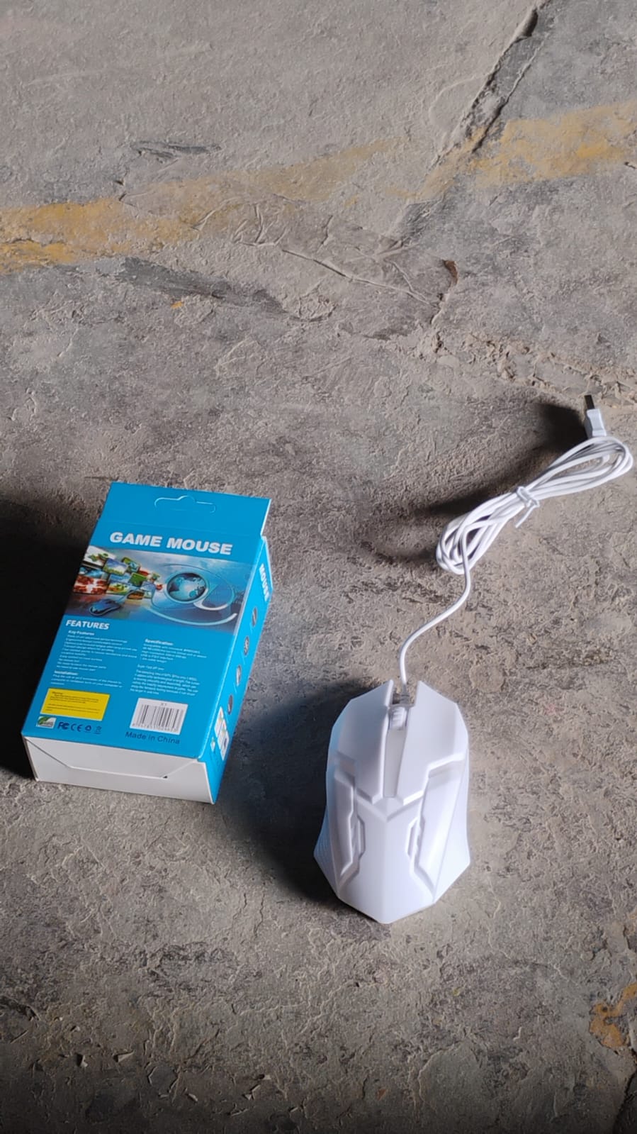 USB Wired Mouse, Gaming Mouse Colorful / Lighting Luminous (1 Pc / Wihte)