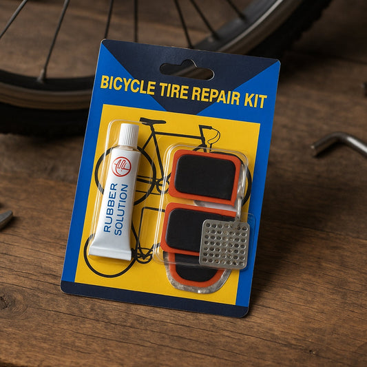 Bicycle Tire Repair Kit Puncture Repair Set with Adhesive Portable Tools (Mix Design / 1 Set)