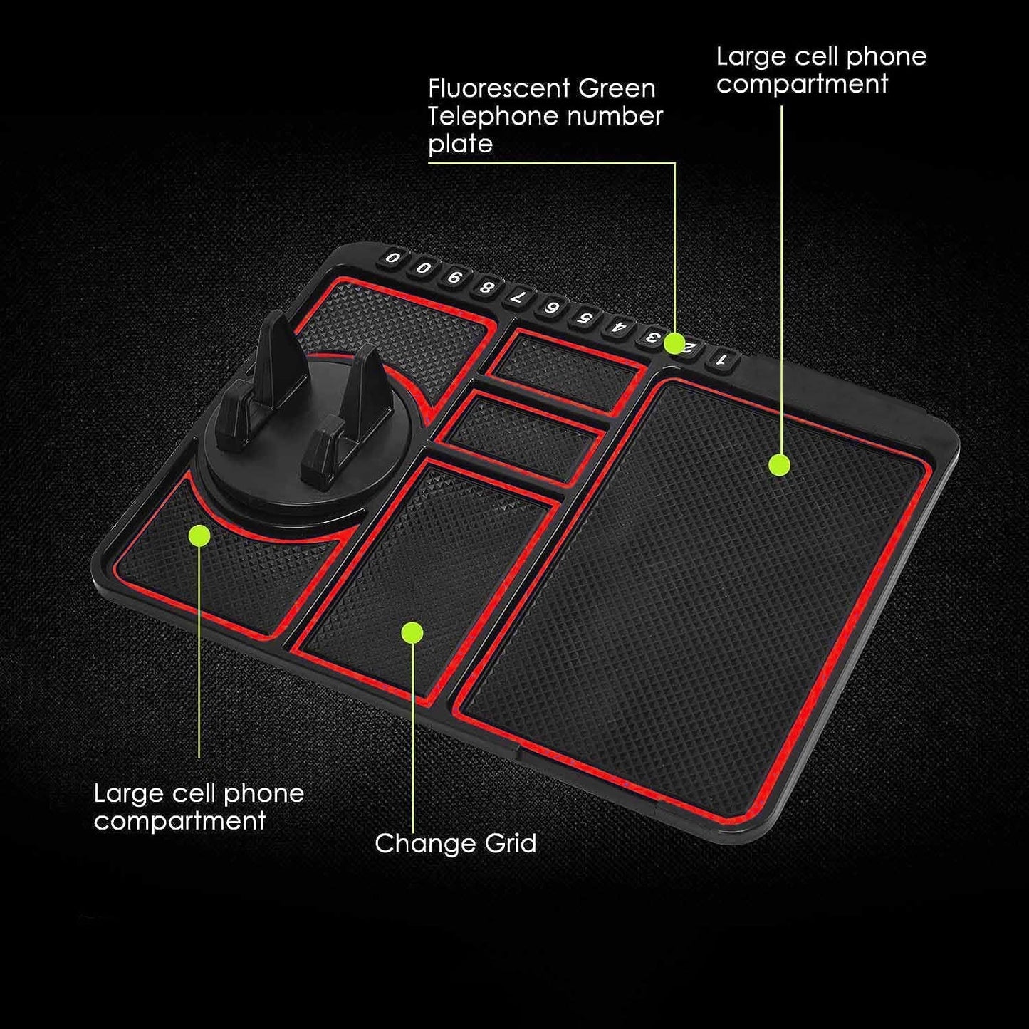 Car Dashboard Mat & Mobile Phone Holder Mount