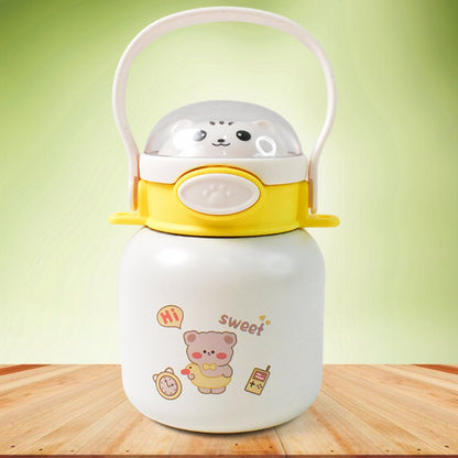 Stainless Steel Kltten / Bottle Vacuum Insulated Cup With Handle & Strap (700 ML)