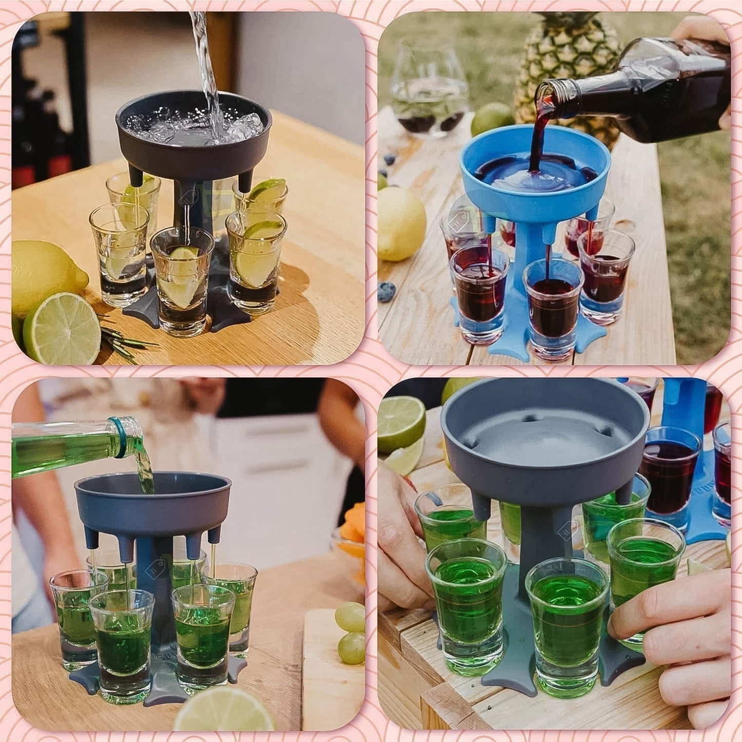 6-Port Drink Dispenser Stand (1 Pc)