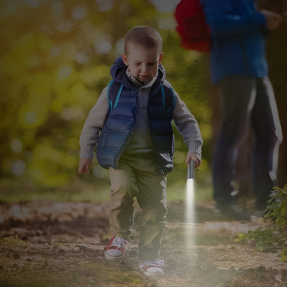 Portable Mini Torch - Super-Bright LED Flashlight with 3AAA Batteries Included