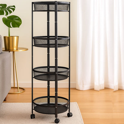 Metal Round Storage Cart 