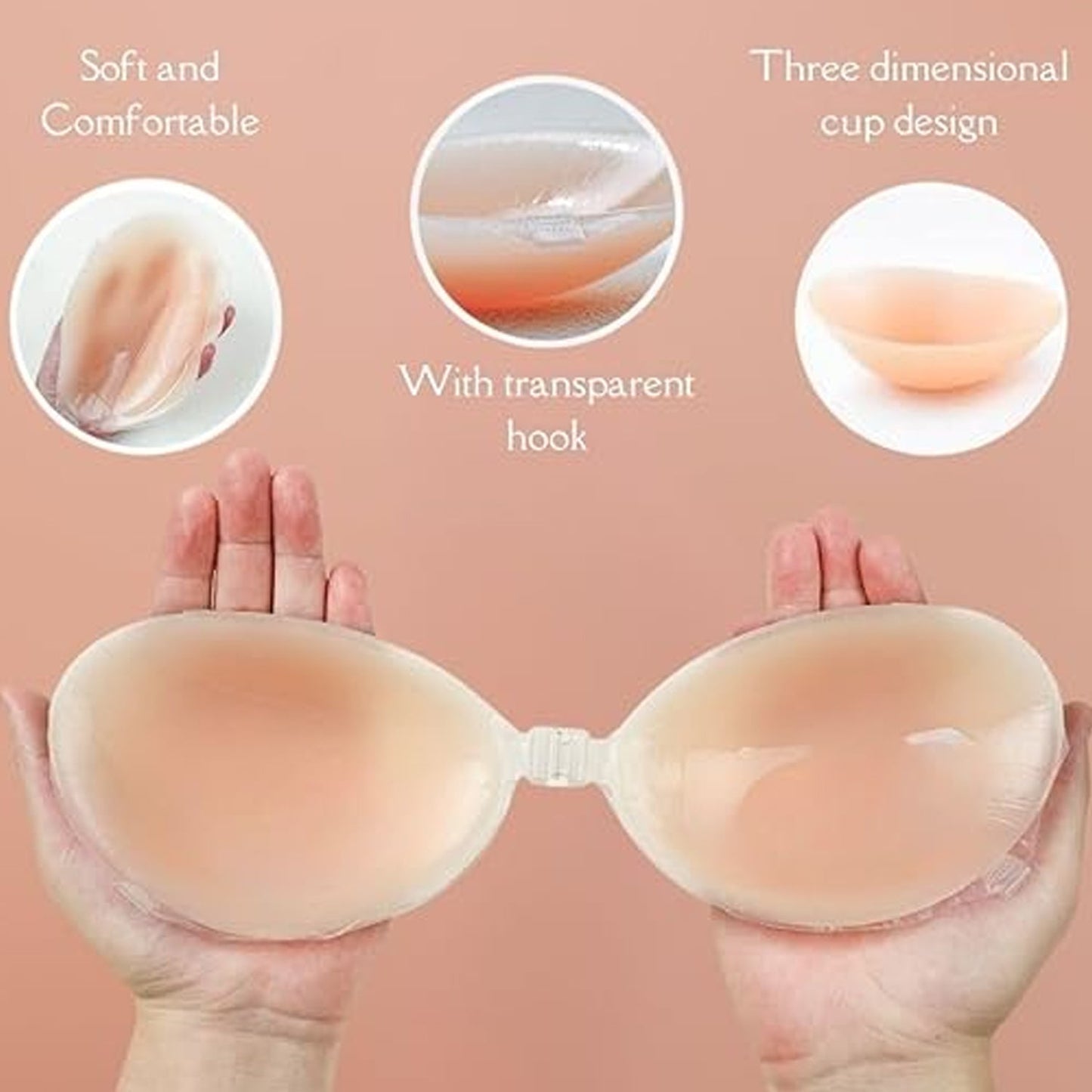 Self-Adhesive Backless Strapless Push-Up Bra (1 Pc)