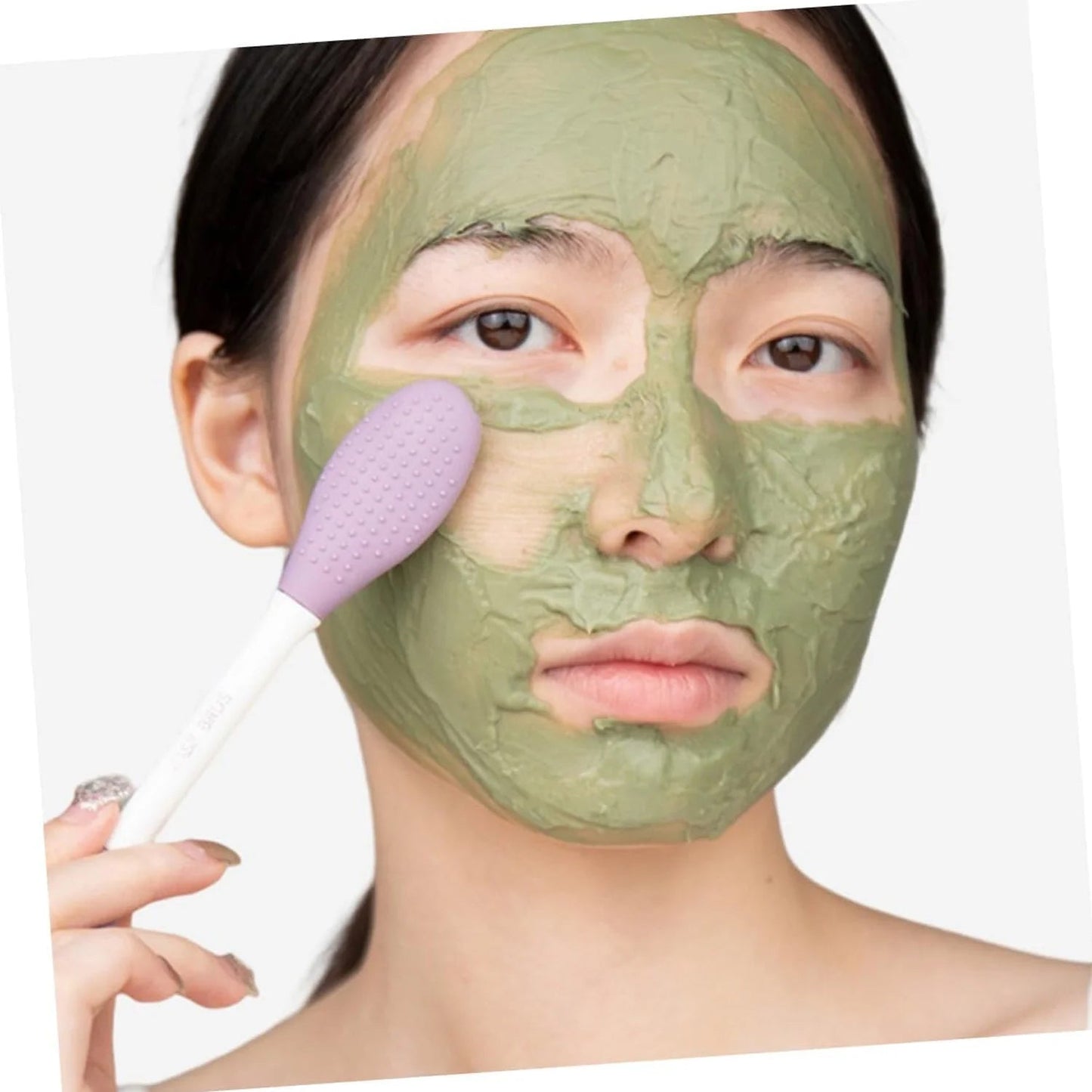 2-in-1 Silicone Mask Brush for Cleansing & Mud Mask Application