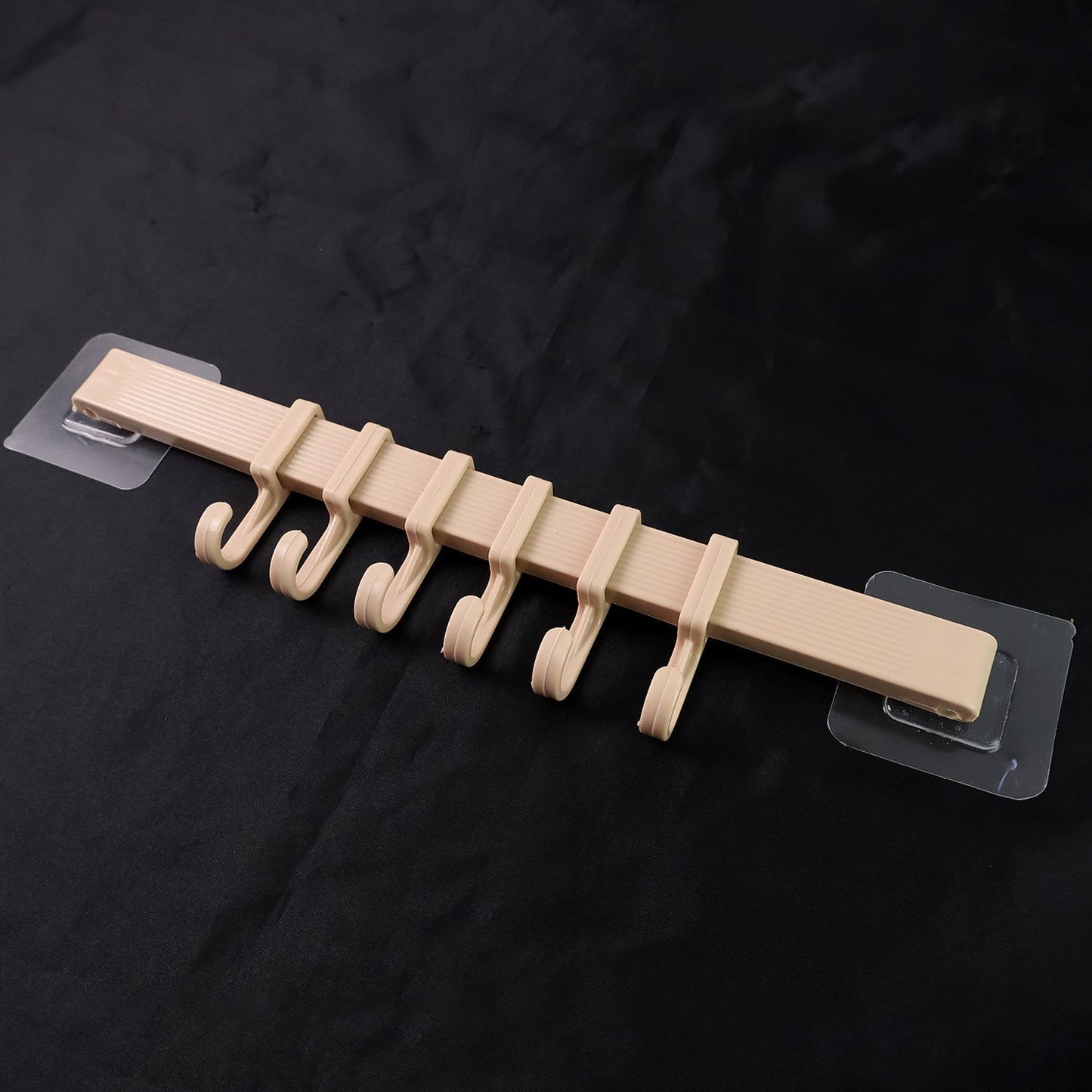 Self-Adhesive 6-Hook Wall Hanging Rack (1 Pc)