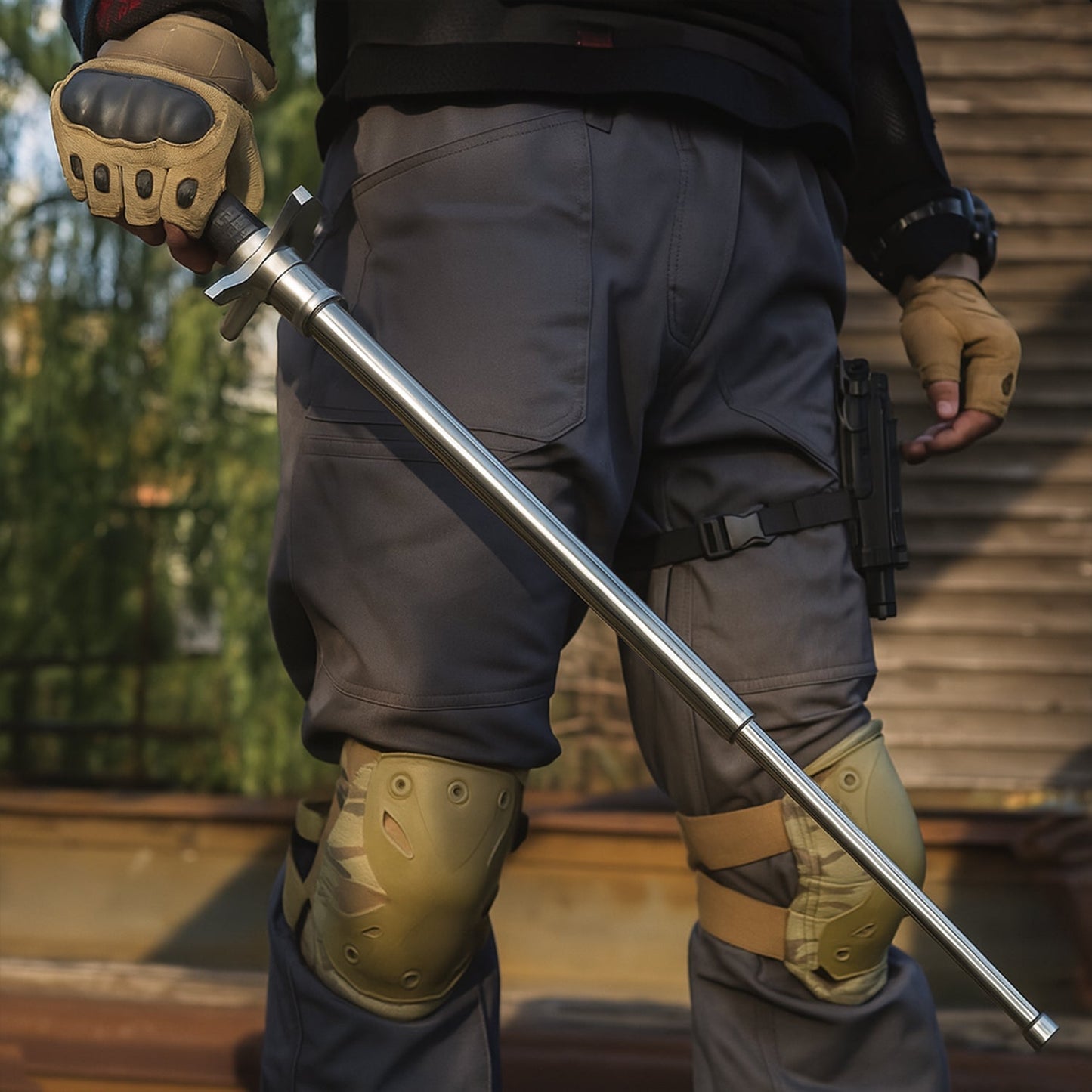 Safty Rod Lightweight Folding Walking Sticks with Nylon Bag Cover (75 Cm)