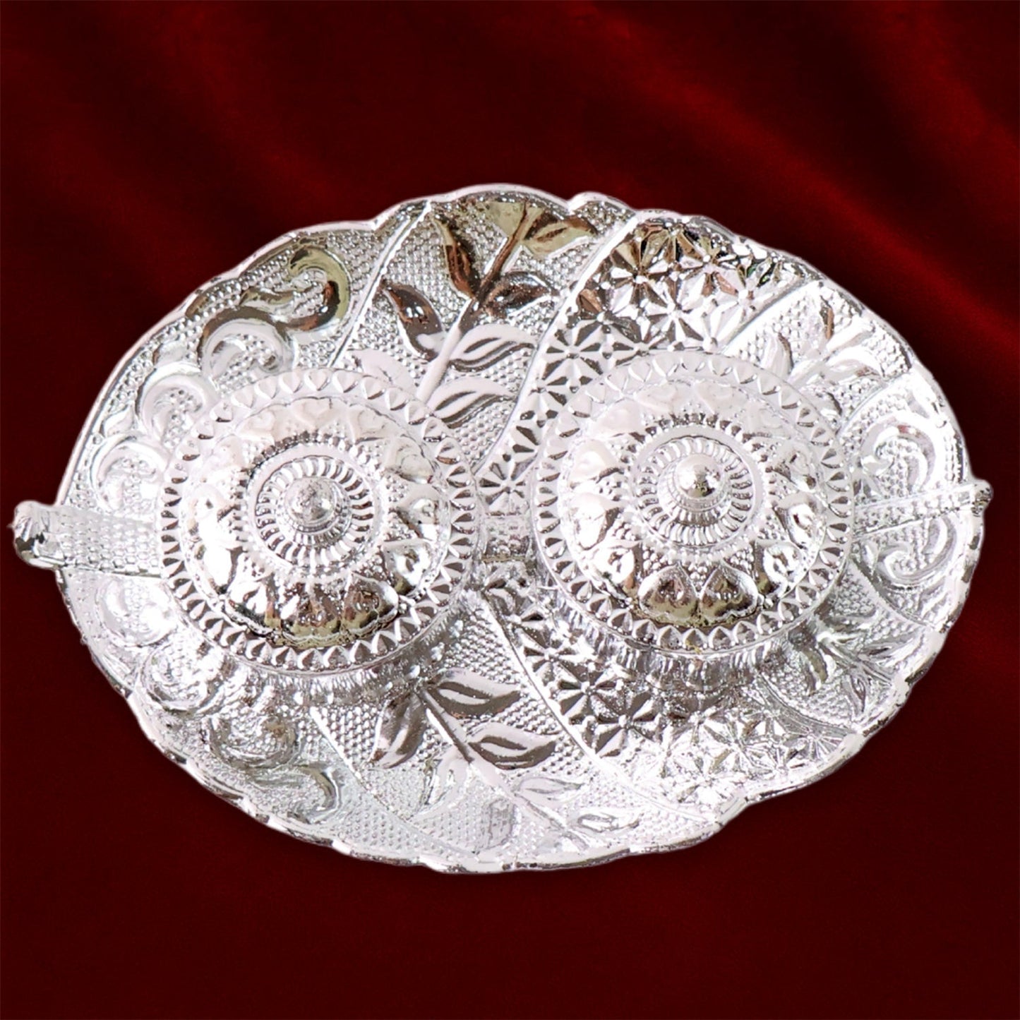 Leaf Shape Special Puja Thali (1 Pc / Mix Design)