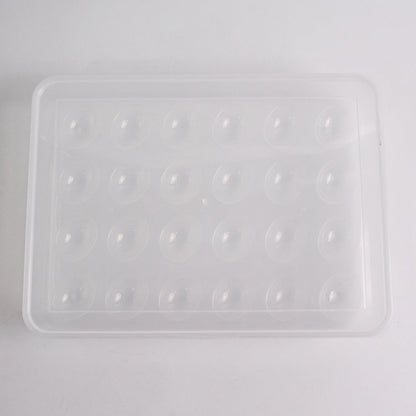 Plastic Egg 24 Grid Storage Container Holder for Refrigerator Egg Tray Holds 24 Eggs (1 Pc)