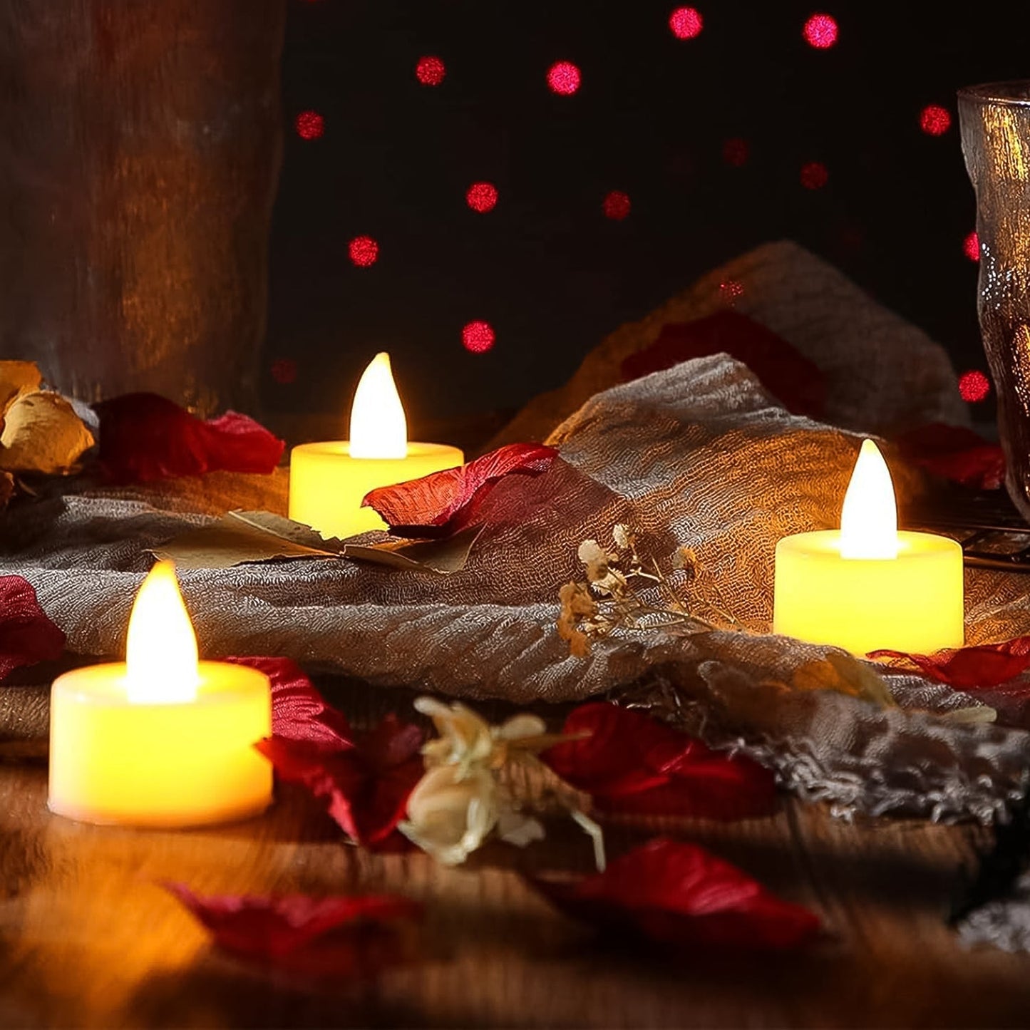 Flameless LED Tealight Candles, Diwali (50 Pc)