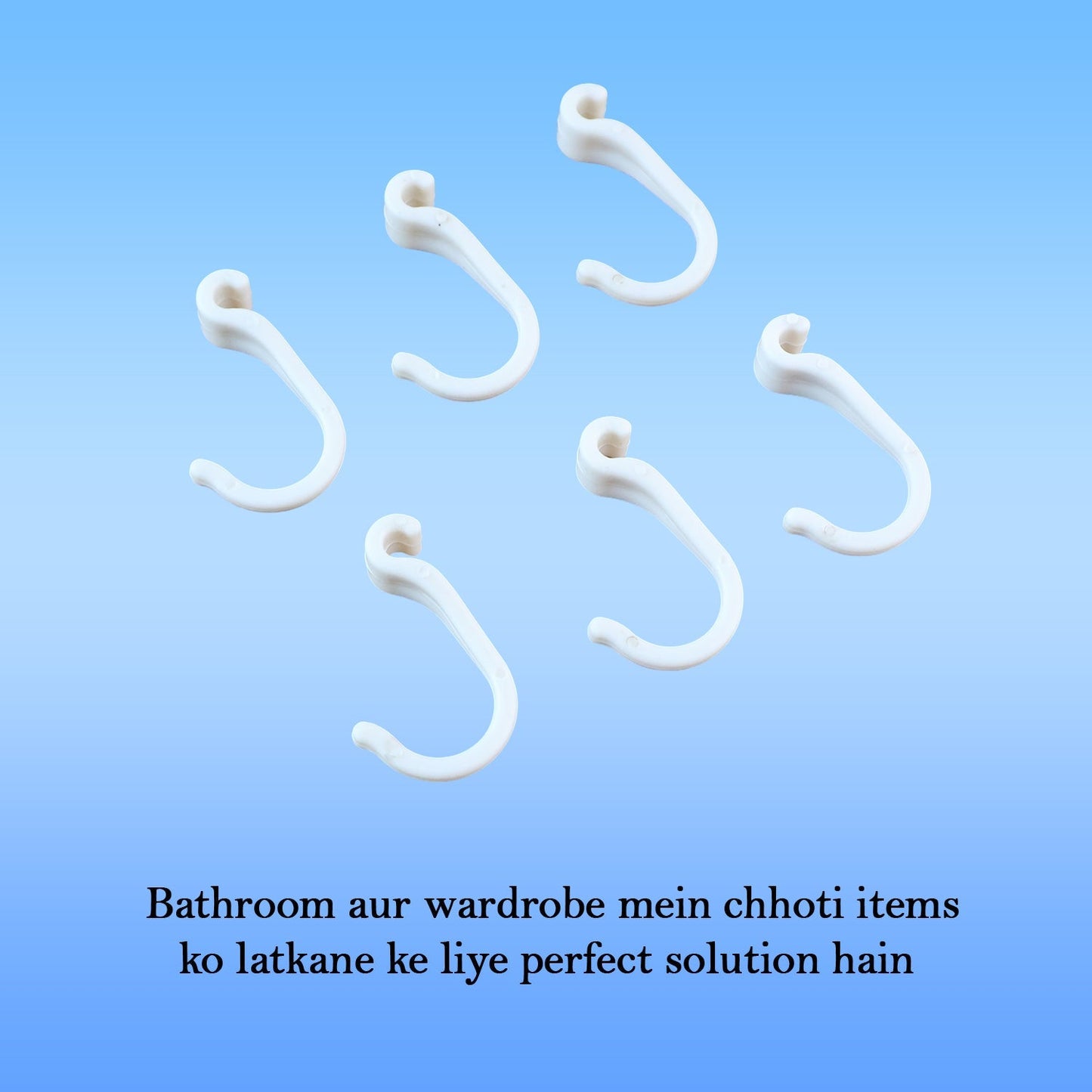 Small Plastic Hooks (6 Pc)