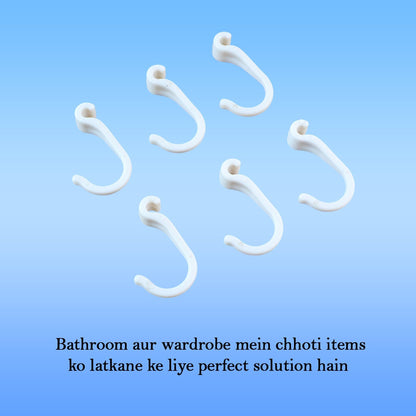 Small Plastic Hooks (6 Pc)
