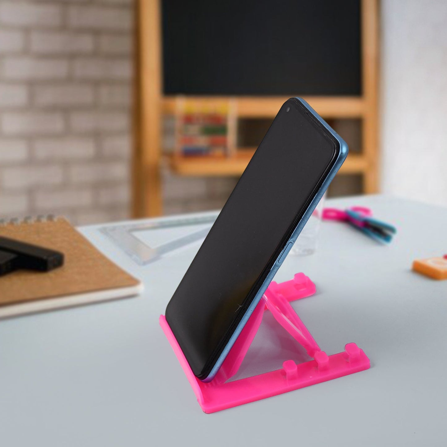 Adjustable Foldable Plastic Mobile Phone Stand Holder (1 Pc)