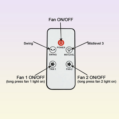 Electric Fan Desktop Double-Head Powerful Air Cooler (1 Pc / With Remote / Plug and Play)