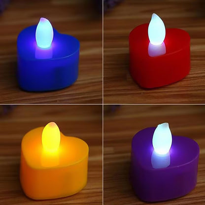LED Tealights, Smokeless Plastic Decorative Candles, Diwali  (Pack Of 6 / Multicolor)