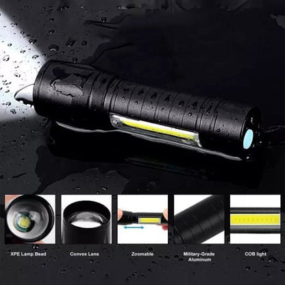 Mini 2 in 1 High Power Pocket Torch Light (1 Pc / Mix Design)