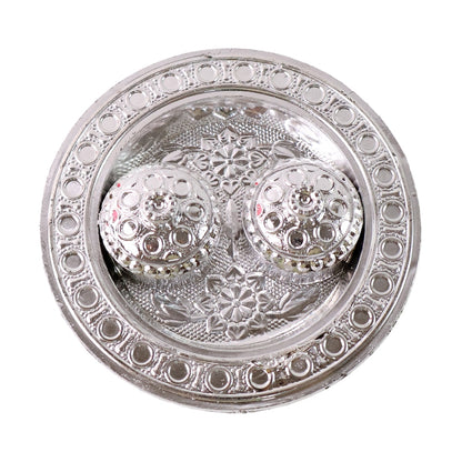 Round Shape Special Puja Thali, Kumkum Thali Holder (1 Pc / Small)