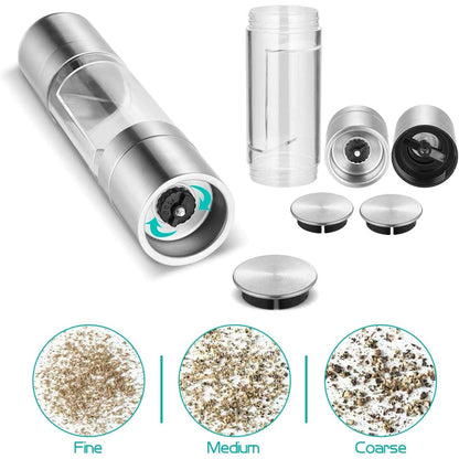 2-in-1 Stainless Steel Salt and Pepper Grinder