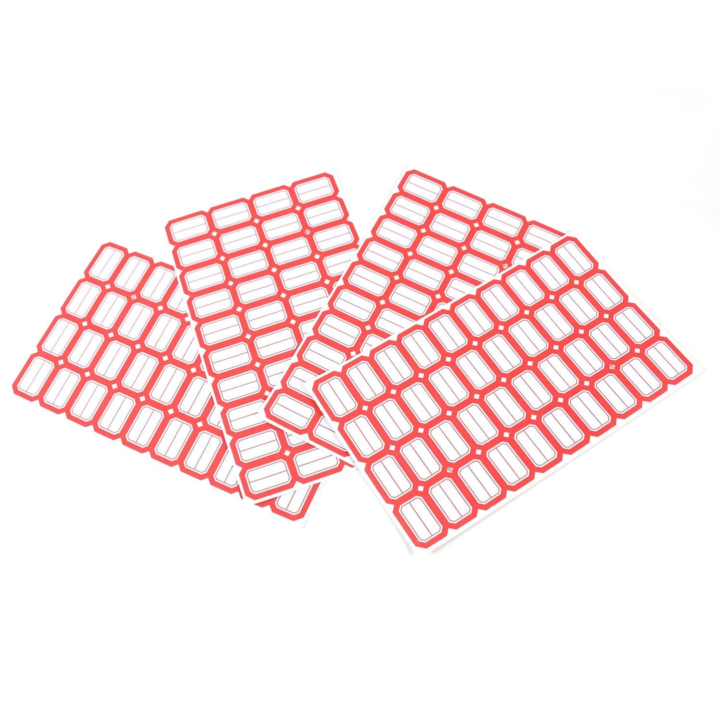 Multipurpose Blank Label Sticker Sheets Red Border Self-Adhesive Writable Stickers for Bottles (50 Sheet)