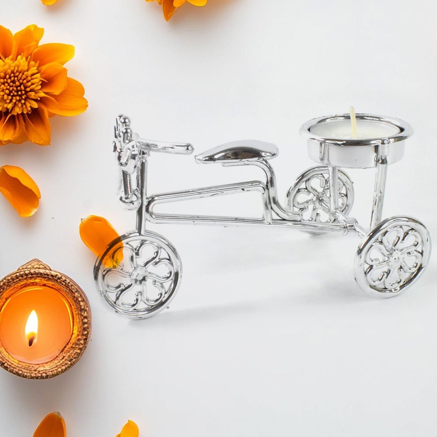 Cycle Tealight Holder / Candle Holder Decorative Candle, Diwali (1 Pc)
