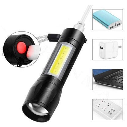 Mini 2 in 1 High Power Pocket Torch Light (1 Pc / Mix Design)