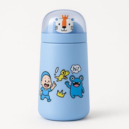 Sippy Pop Cartoon Glass Bottle