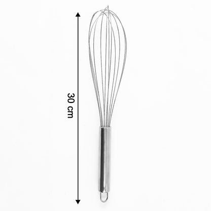 Large Stainless Steel Balloon Whisk  Heavy-Duty Kitchen Tool (30cm / 1 Pc)