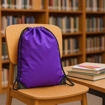 Water-Resistant Nylon Drawstring Backpack Bag (1 Pc / Mix Color & Design)