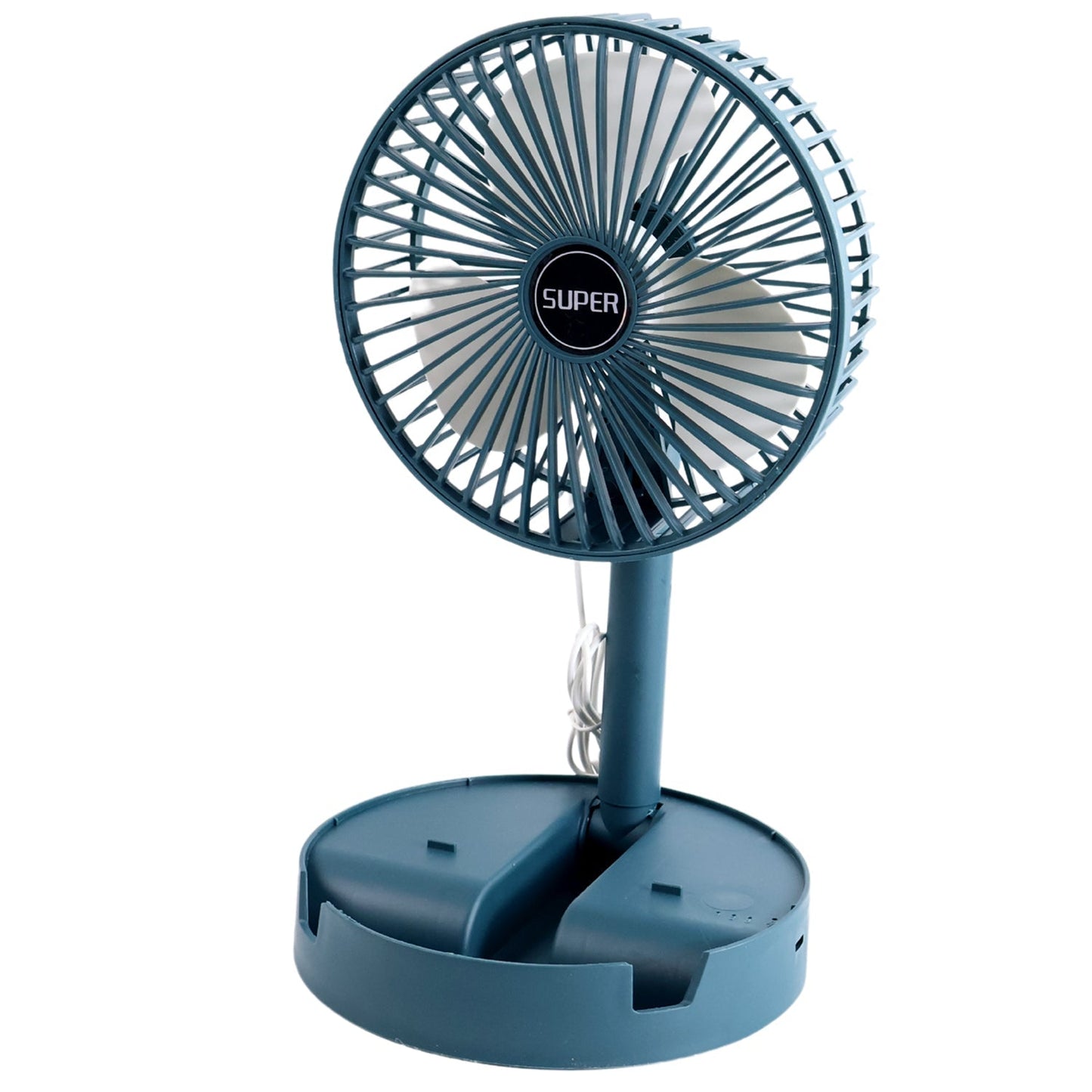 Adjustable Portable Desktop Fan - Telescopic Silent Personal Cooling for Office & Travel (Battery Not Include)