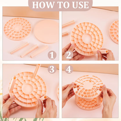 Rotating Makeup Brush Holder Stand (1 Pc)