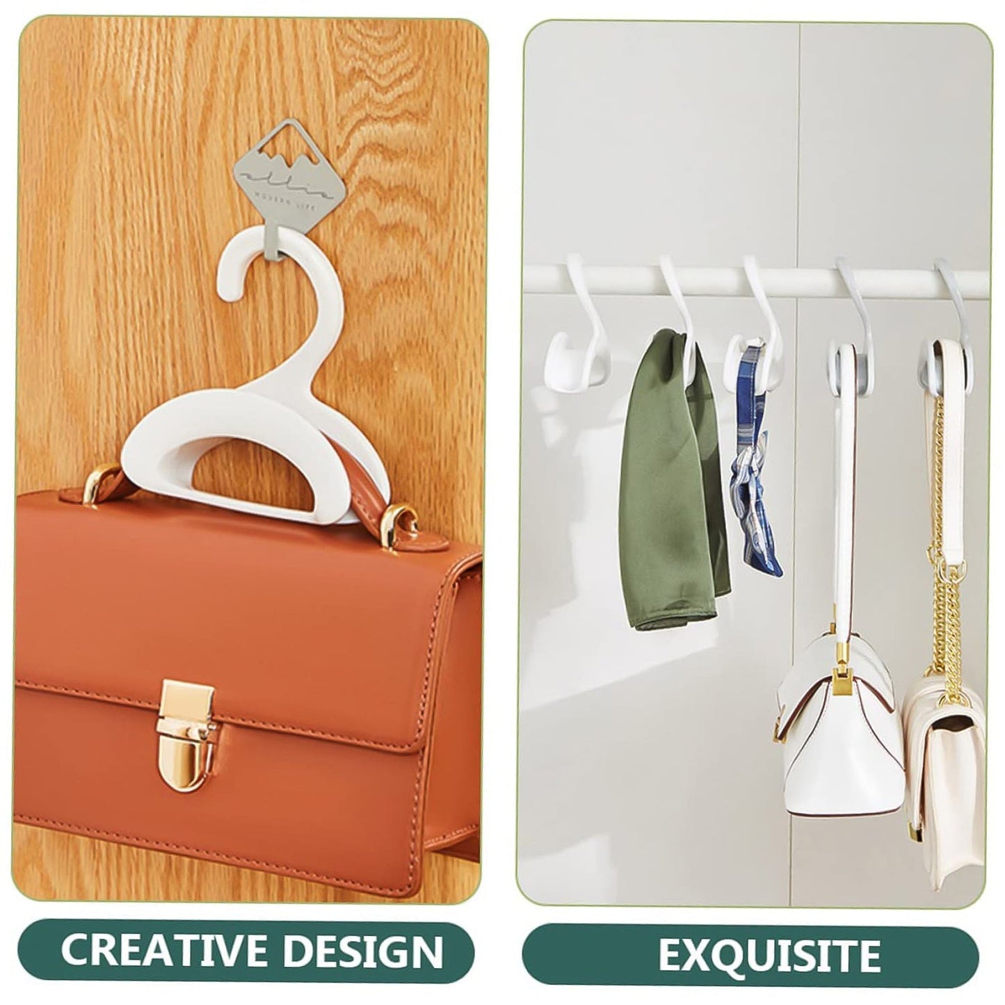 Compact Dual-Slot Multi-Purpose Plastic Hook Hanger (1 Pc)