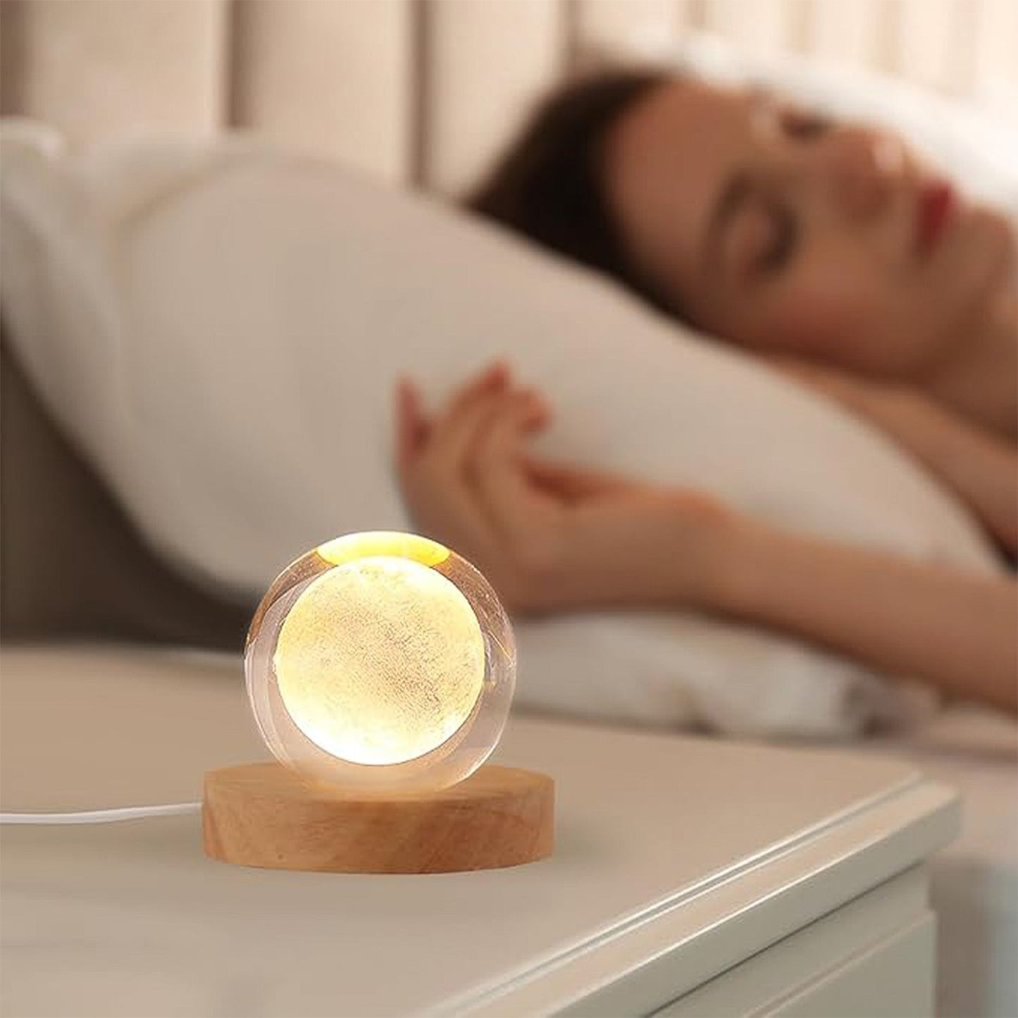 3D Crystal Ball lamps With Base (1 Pc / Mix Design)