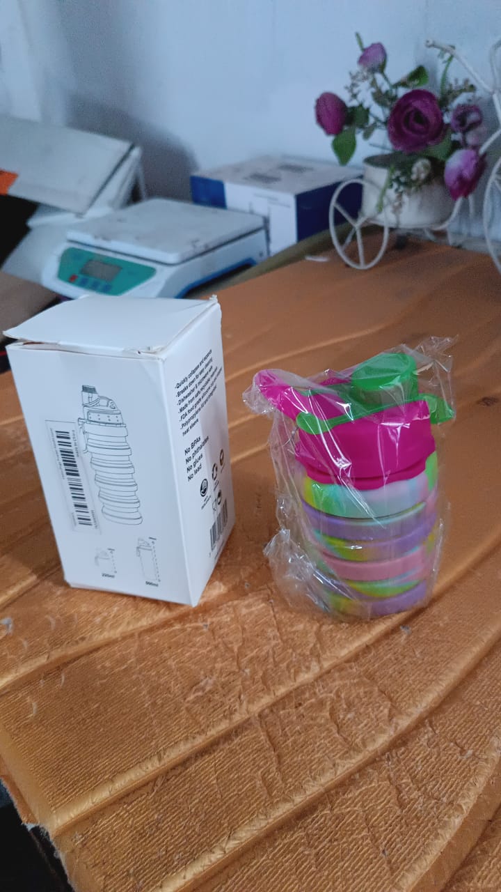 Colorful Collapsible Silicone Water Bottle (1 Pc)