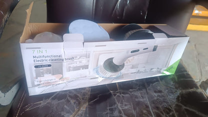 7-in-1 Electric Spin Scrubber Cleaning Brush with Extension Handle (1 Set)