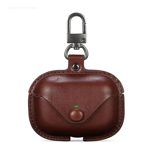 AirPod Pro/Pro 2 Case Leather Style Shockproof with Loss Prevention Clip for Apple Air-Pods Pro Wireless Charging Case For Airpods (Random Colour)