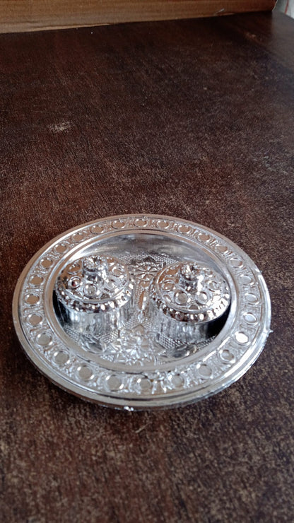 Round Shape Special Puja Thali, Kumkum Thali Holder (1 Pc / Small)