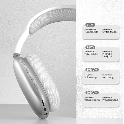 P9 Wireless Headphones with Noise Cancellation, Bluetooth 5.1 Deep Bass, Long Battery Life, Hi-Fi Sound, Wireless Headset for Music & Calls ( Multicolour )