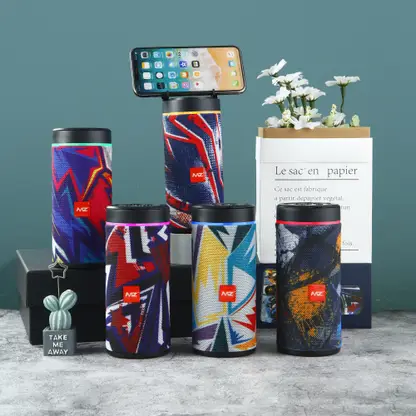 MZ KT-125 ( PORTABLE BLUETOOTH SPEAKER ) Dynamic Thunder Sound With High Bass & Mobile Stand 10 W Bluetooth Speaker  (Multicolour & Design, Stereo Channel)