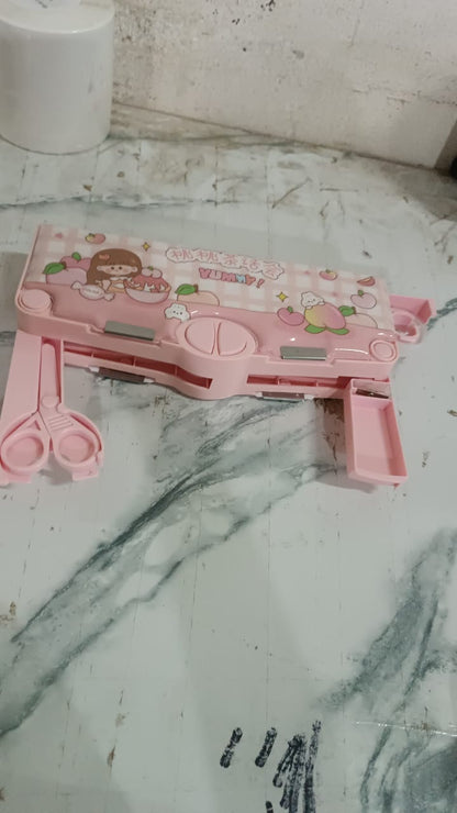 Multifunctional Cartoon Pencil Box (1 Pc)