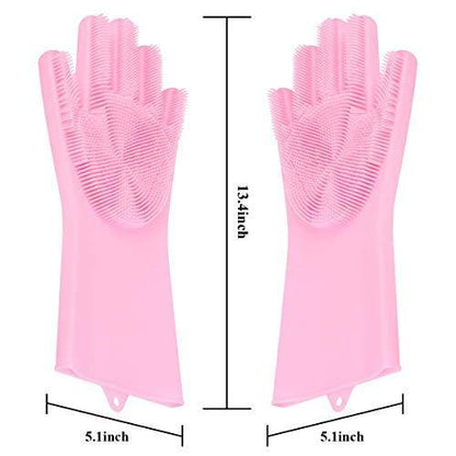 Silicone scrub gloves for cleaning dishes