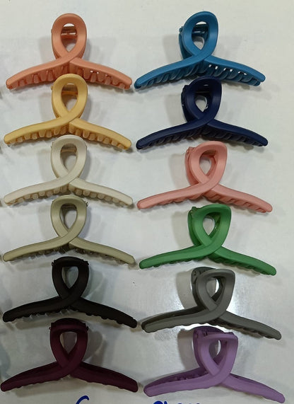 Plastic Hair Claw Clips Strong Clips (1 Pc / Mix Design & Color), Hair accessories
