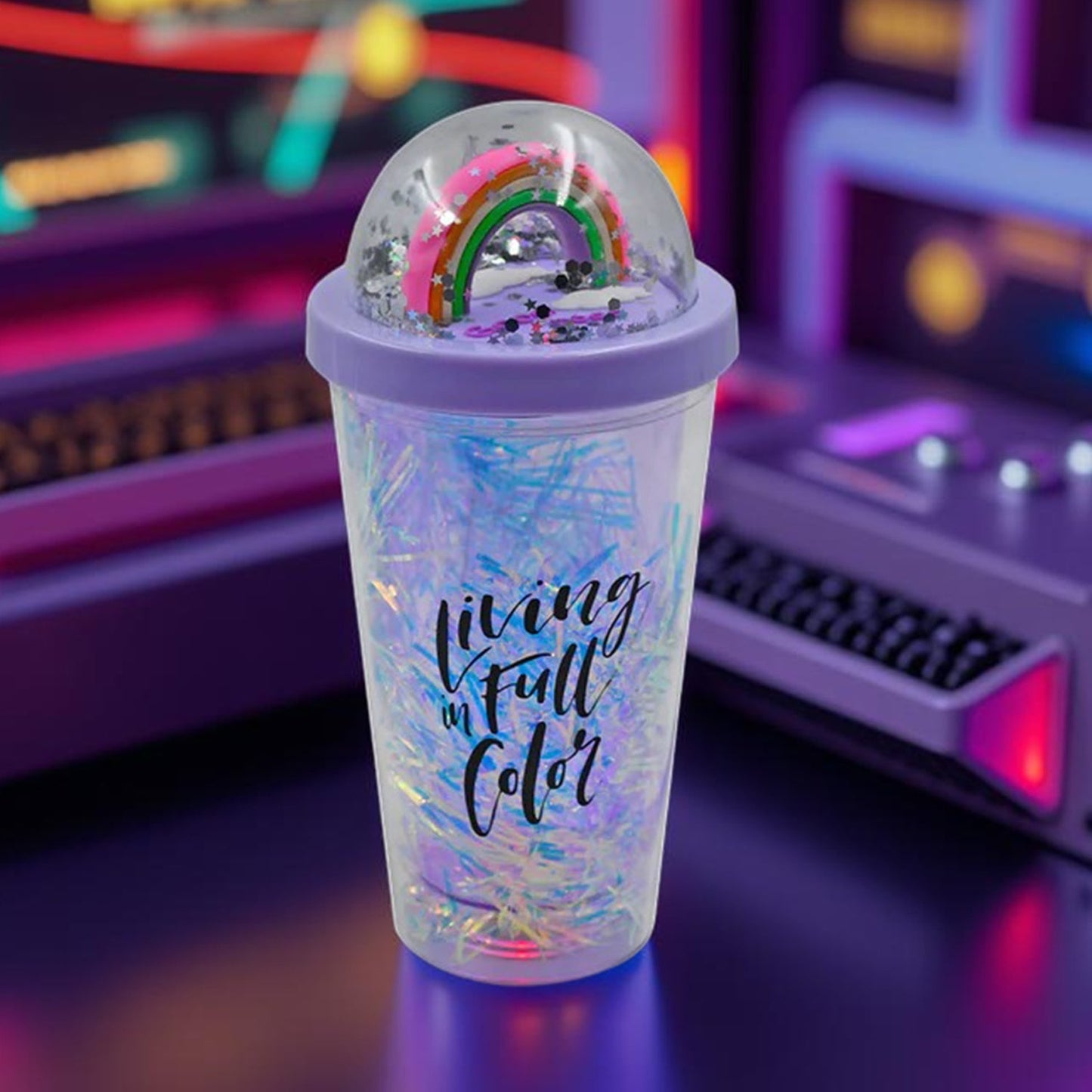 Sipper Bottle with Straw, LED Glow Light  for Kids/Tumbler with Straw/Vacuum Flask/Sipper Plastic Tumbler/Sipper Bottle with Straw (Pack of 1)