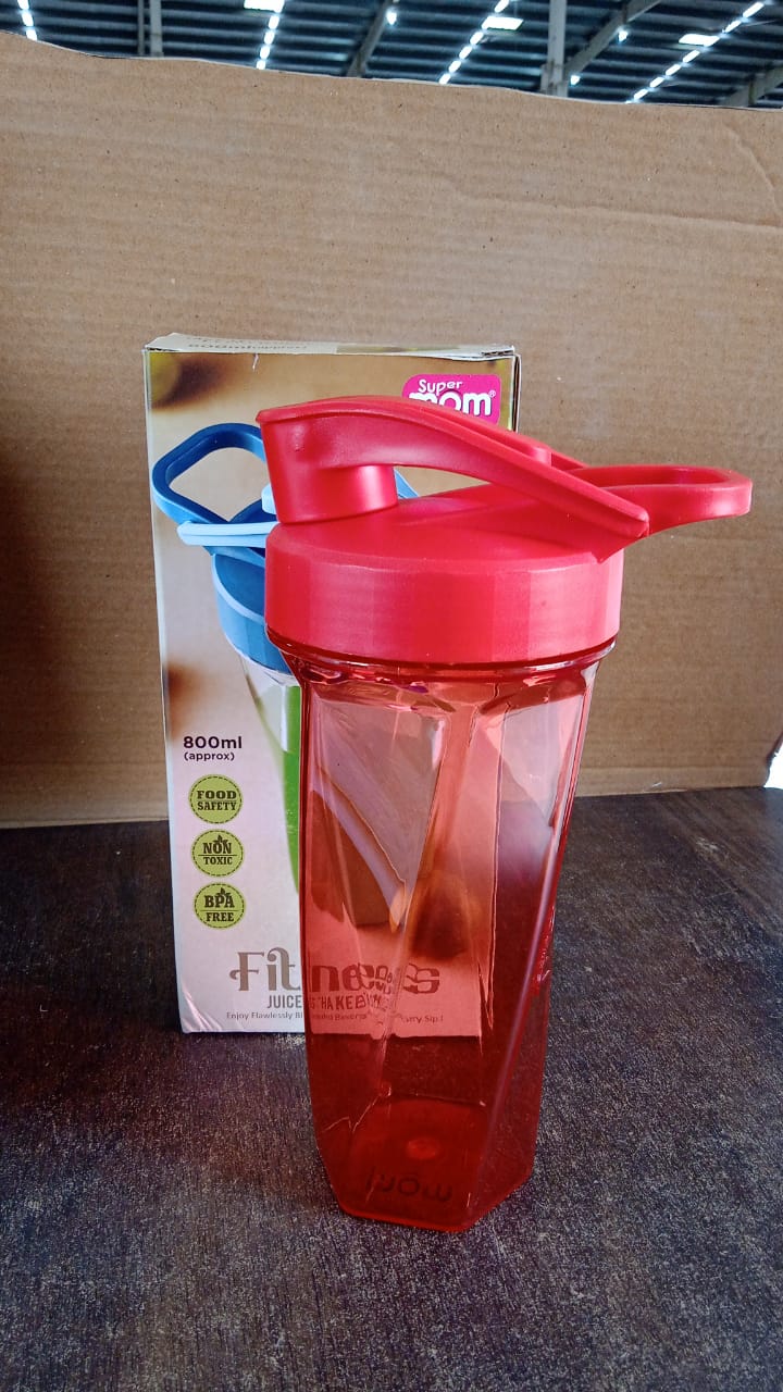 Supermom Manual Stirring Fitness Shaker Bottle with Hand Crank Approx 800 ML (1 Pc)
