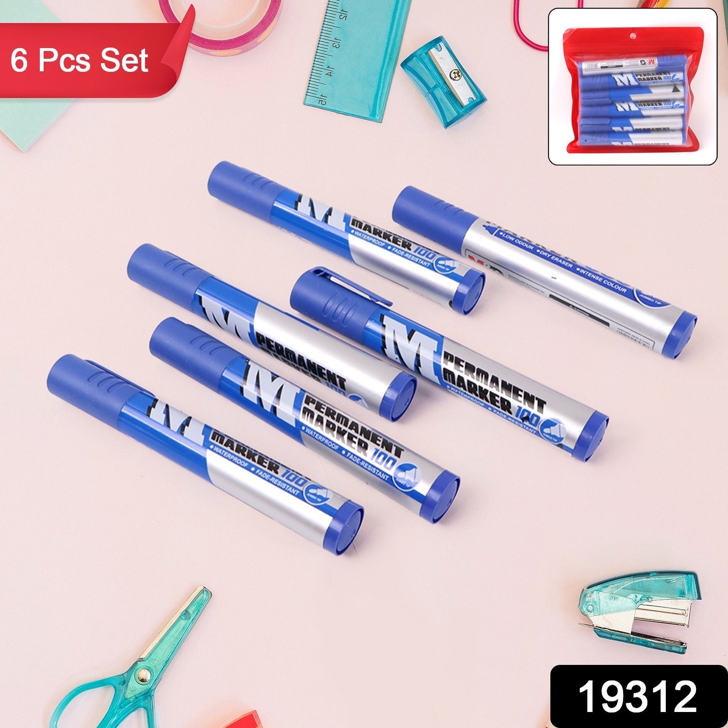 Professional Blue Marker Pen Set 
