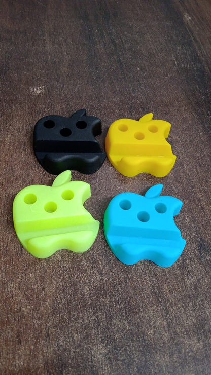 Multi-Functional Apple-Shaped Plastic Mobile Stand with Pen Holder (1 Pc / Mix Color)