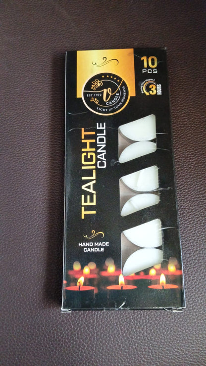 Tealight Candles Set, Smokeless Candles, Diwali (10 Pcs set)