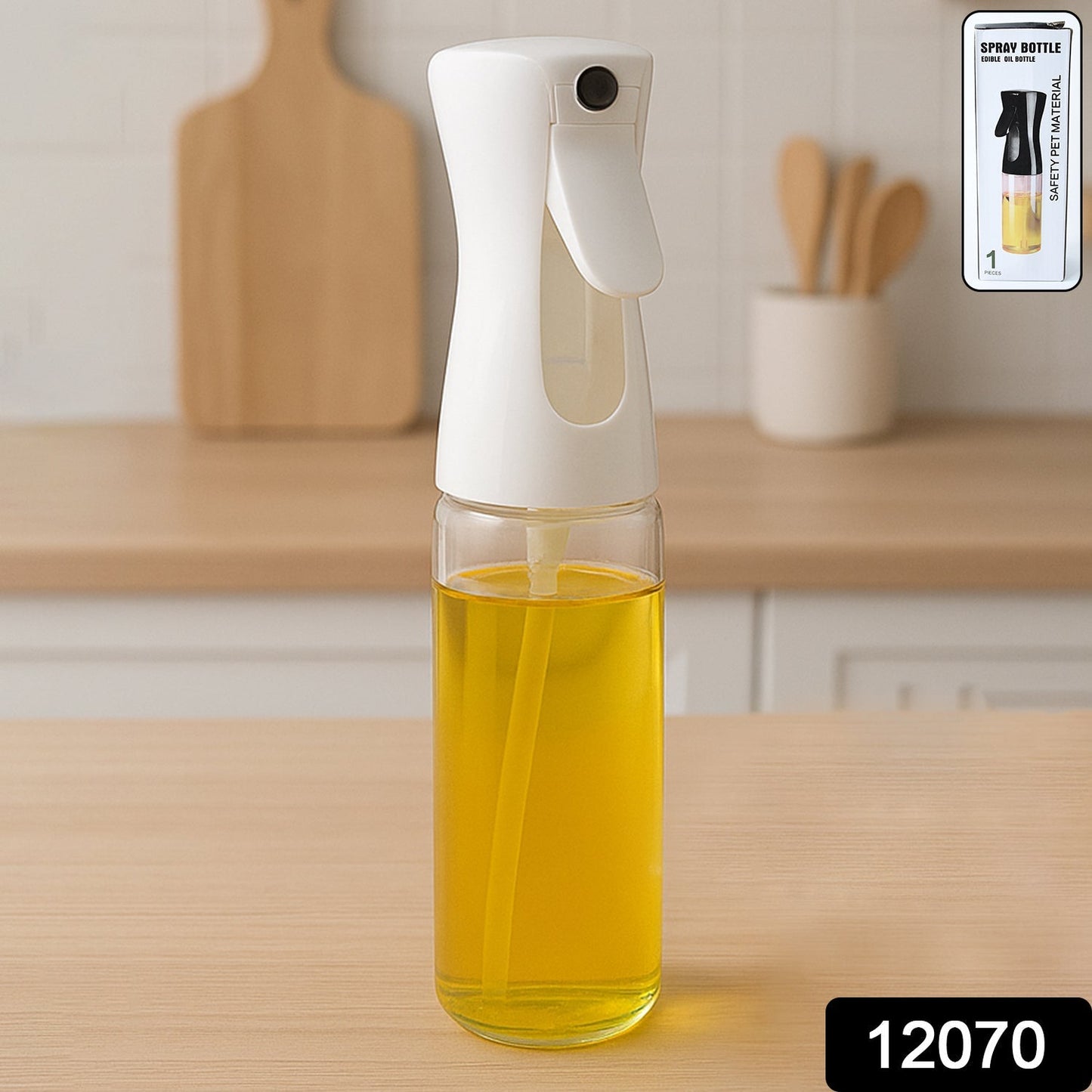 Glass Oil Spray Bottle - Versatile Kitchen Gadgets (250 ML Approx / With White Box)